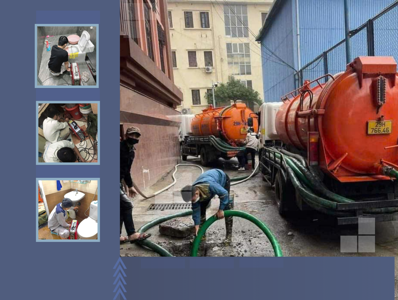 Dịch vụ thông tắc cống hút bể phốt tại Hà Nội